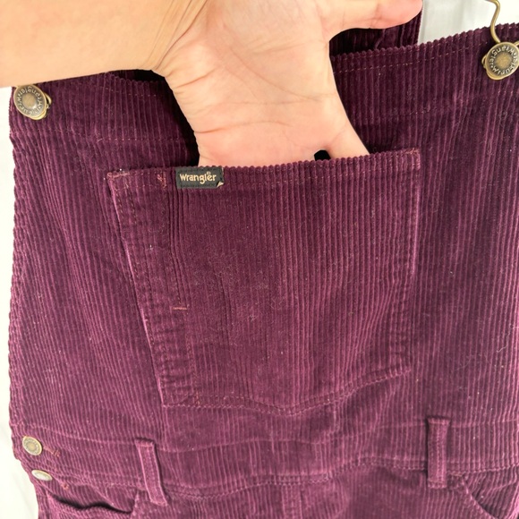 New! Wrangler Overall Dress Corduroy Style Pockets Skirtall Western Size Medium - Picture 5 of 11